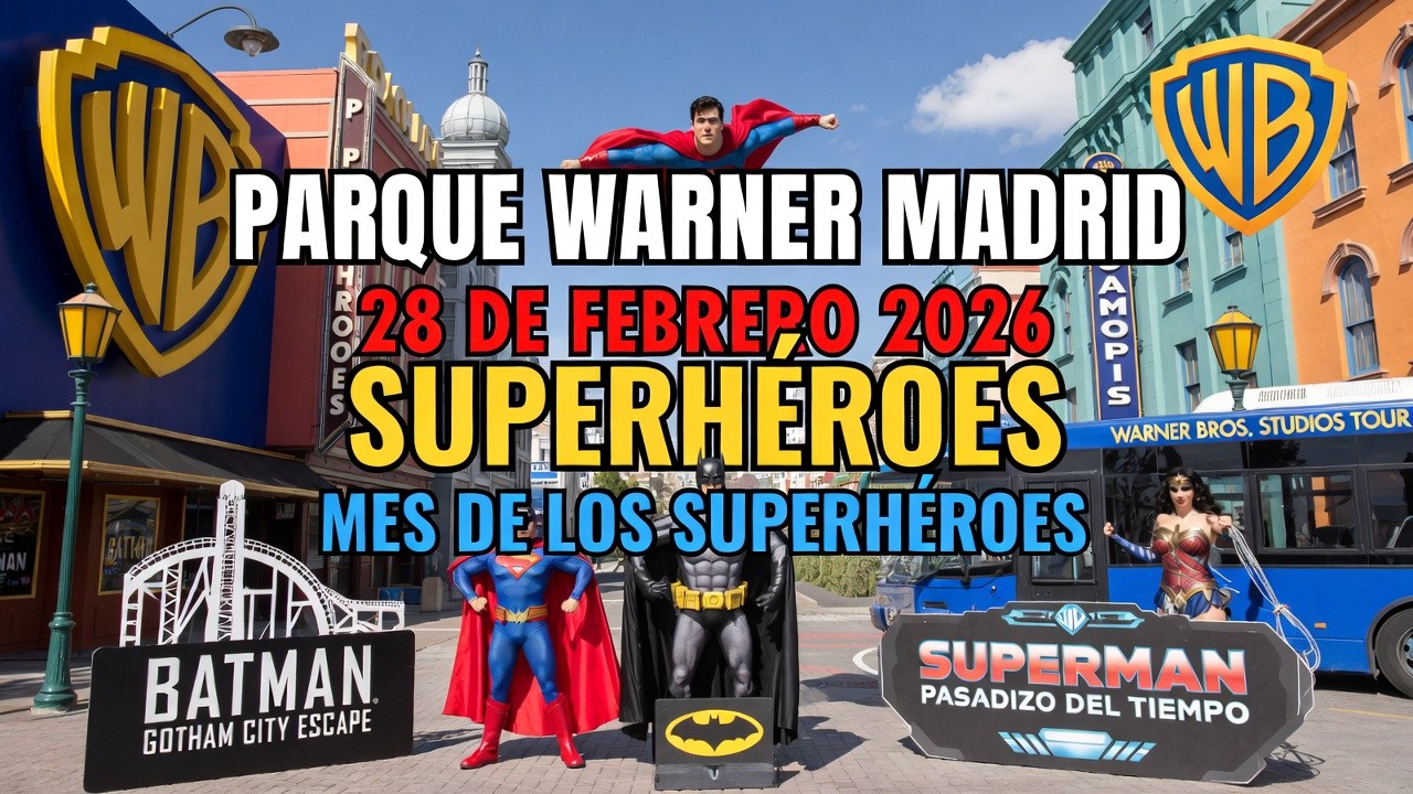 ¡El universo DC regresa con fuerza! Parque Warner Madrid abre sus puertas el 28 de febrero 2026 – ¡Prepárate para el Mes de los Superhéroes!