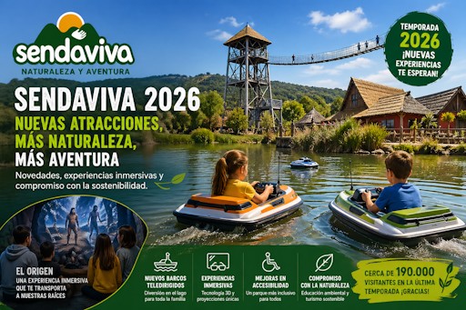 Sendaviva 2026: nuevas atracciones y apuesta por la sostenibilidad en el parque navarro