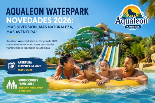 Aqualeon Waterpark abrirá la temporada 2026 el 13 de junio con nuevas promociones familiares y experiencias acuáticas en la Costa Daurada