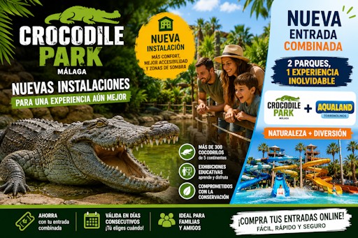 Crocodile Park estrena nuevas instalaciones y una entrada combinada con Aqualand Torremolinos