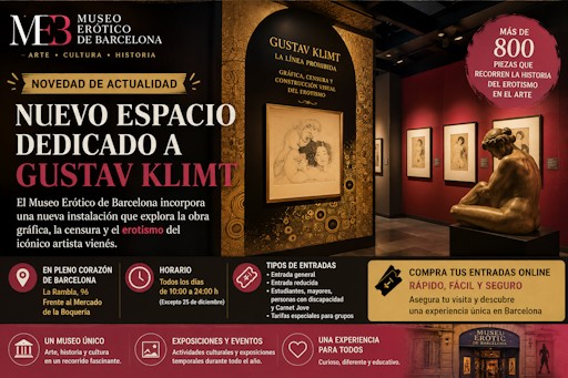 El Museo Erótico de Barcelona inaugura un nuevo espacio dedicado a Gustav Klimt