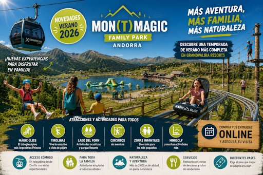 Mon(t) Magic Andorra amplía su oferta familiar para el verano 2026 con nuevas experiencias en plena montaña