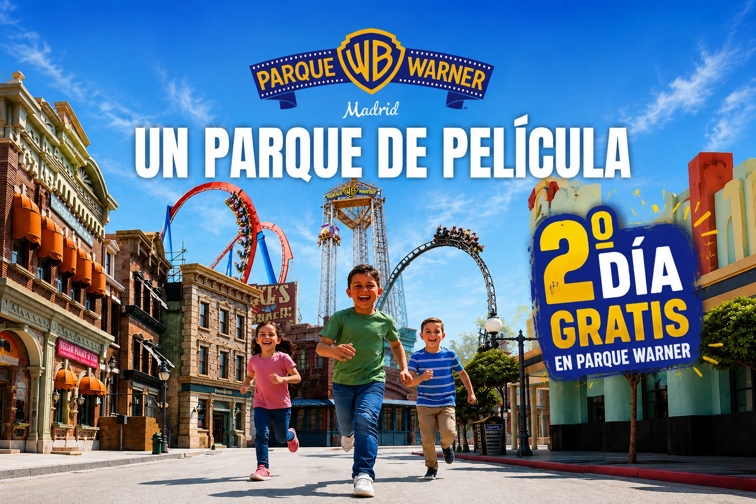***Promoción*** 2º día gratis Parque Warner