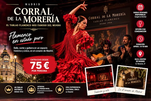 Flamenco Corral de la Morería: entradas, horarios y espectáculo en Madrid