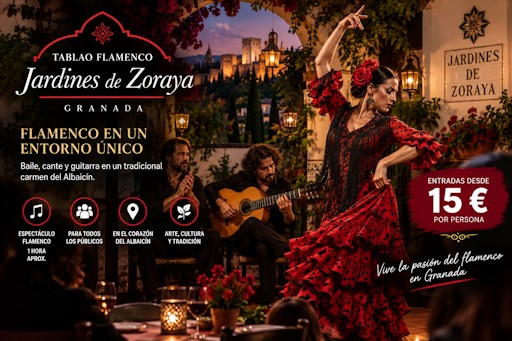 Tablao Flamenco Jardines de Zoraya: entradas, horarios y espectáculo en Granada