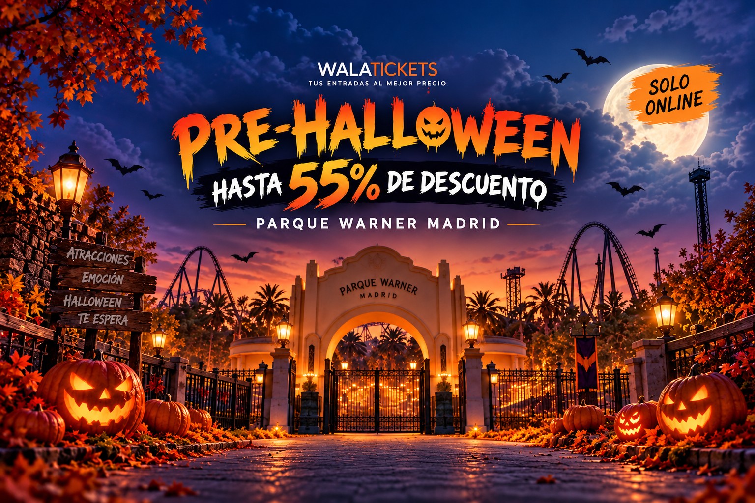 Promoción de preventa de Halloween: hasta un 55 % de descuento