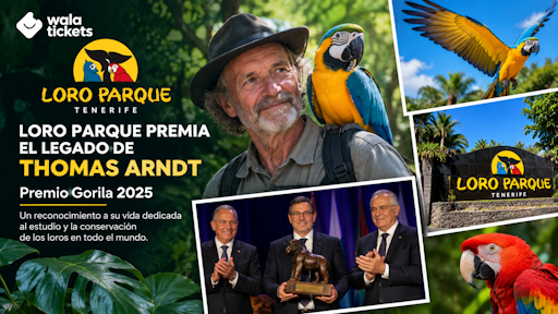 Loro Parque entrega el Premio Gorila 2025 a Thomas Arndt, referente mundial en el estudio de los loros